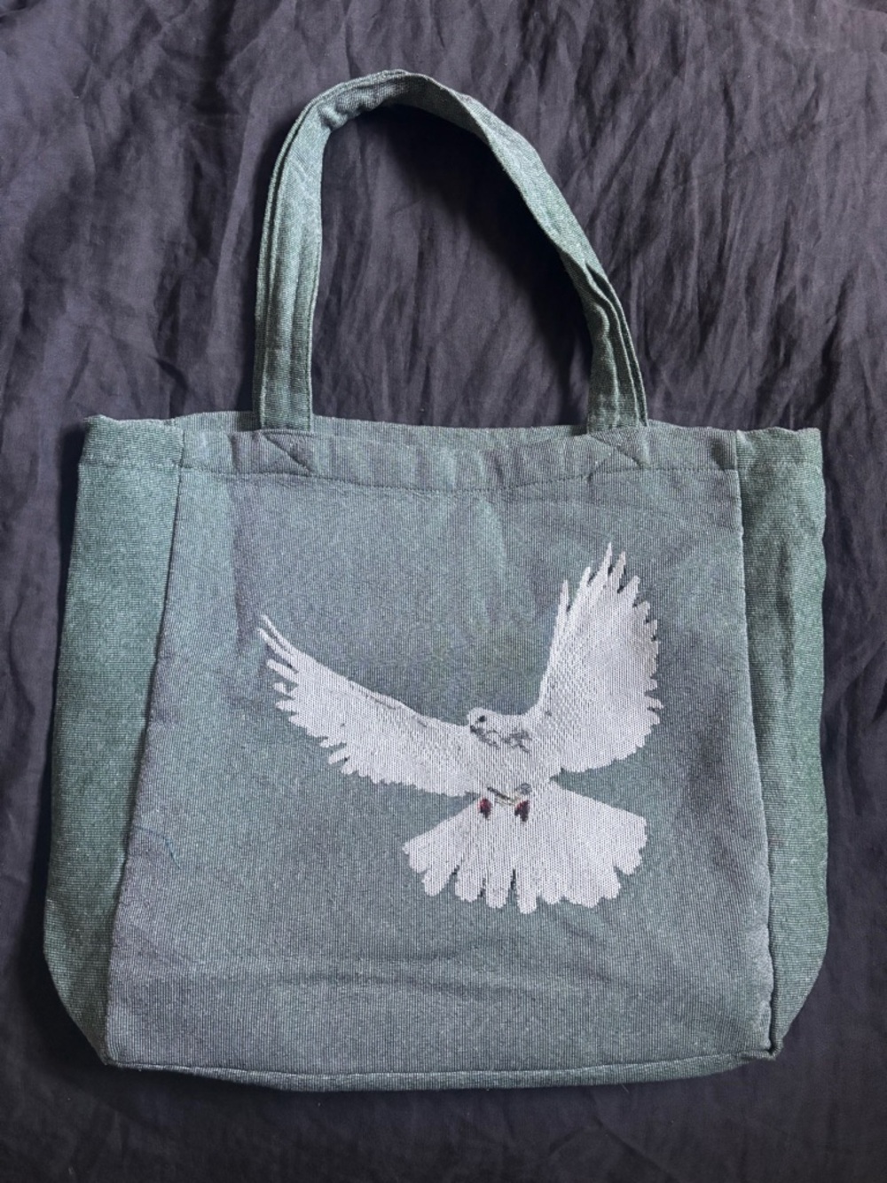 Totely fine co tote bag dove design
